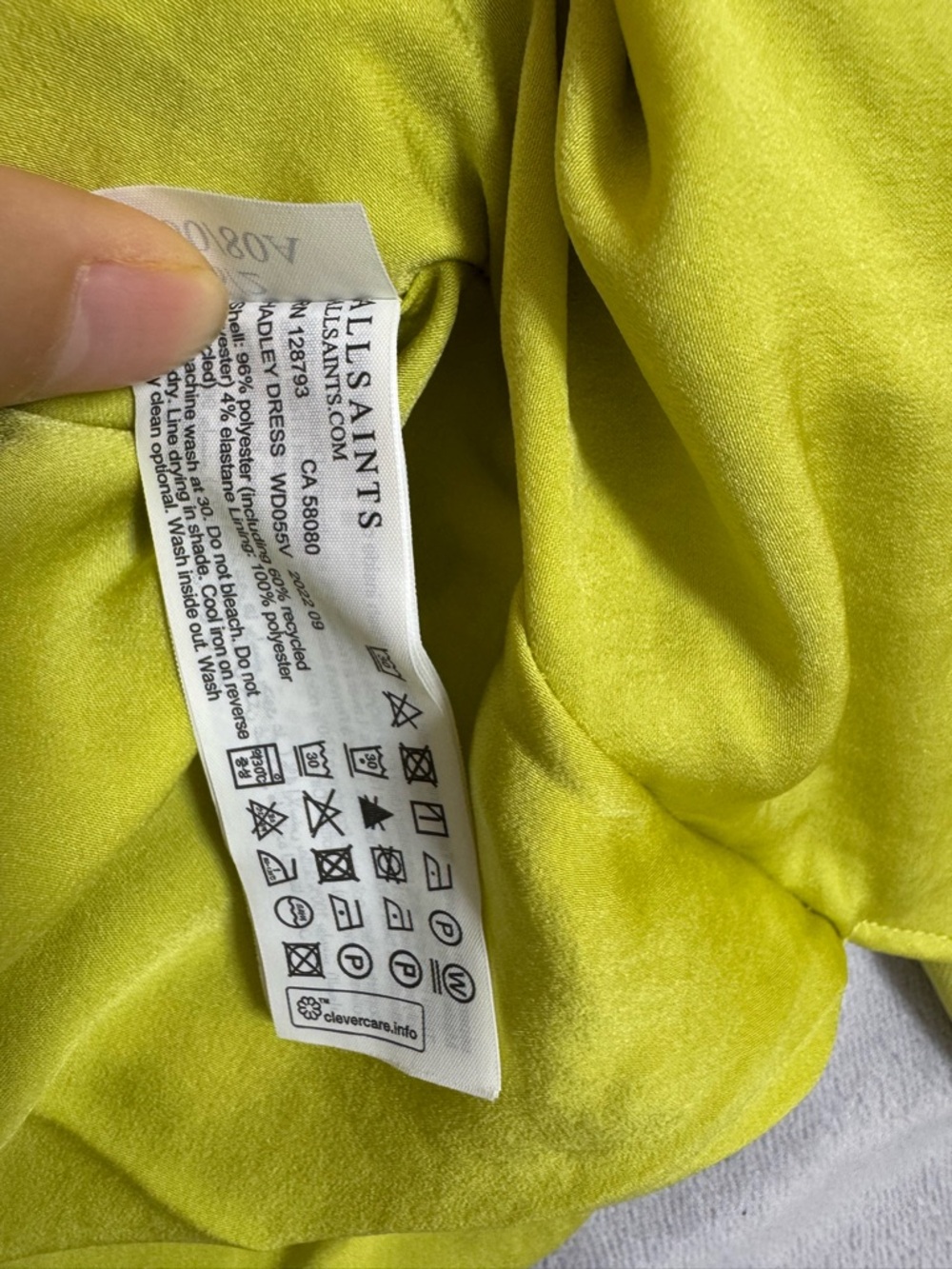 All Saints Yellow Floral Slip Maxi Dress - Picture 9 of 10